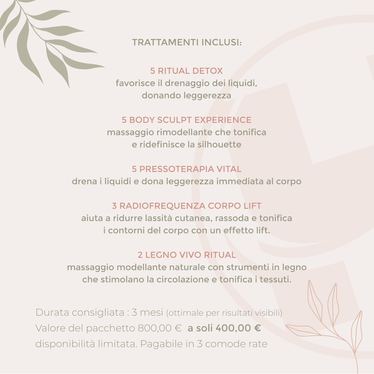 Pacchetto Body Sculpt Premium